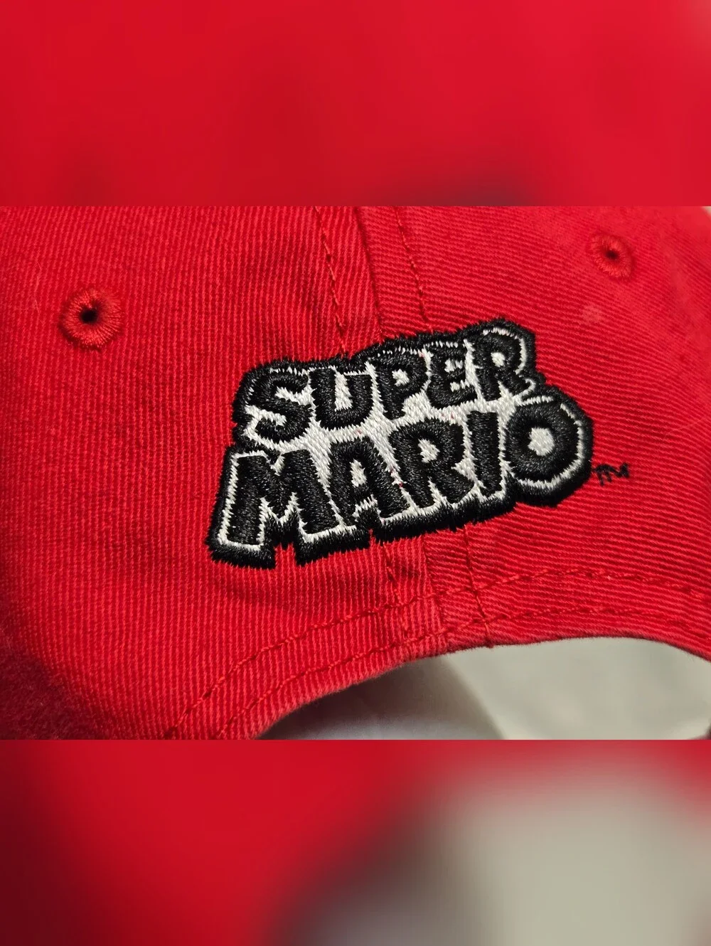 Nintendo Themed Super Mario Bros Strap-Back Cap (Mario Logo Red Hat)